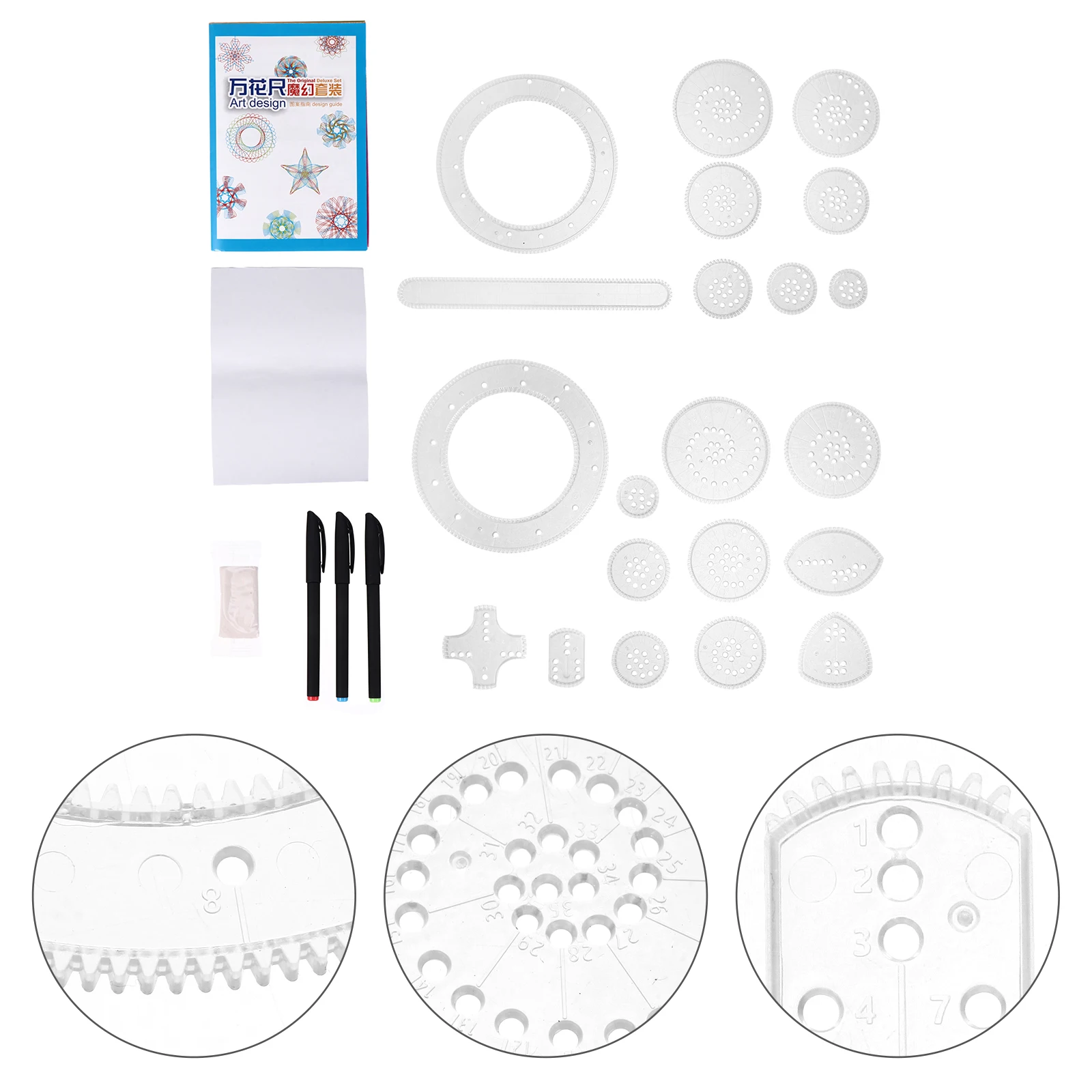 

28pcs Drawing Templates Set Plastic Multifunctional Ruler Art Supplies Elegant Designs Educational Toy Gift Ideas