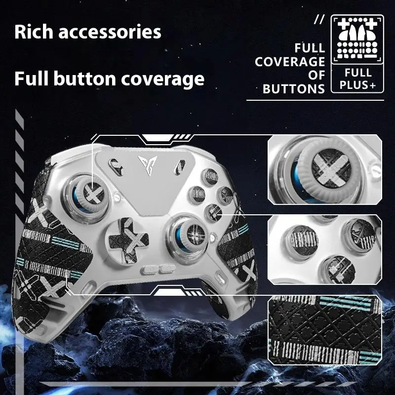 Anti-Rutsch-Aufkleber für Flydigi Vader 3 Pro Flydigi Vader 4 Pro Wireless Game Handle Gaming Griffknöpfe Rutschfestes Klebeband-Set