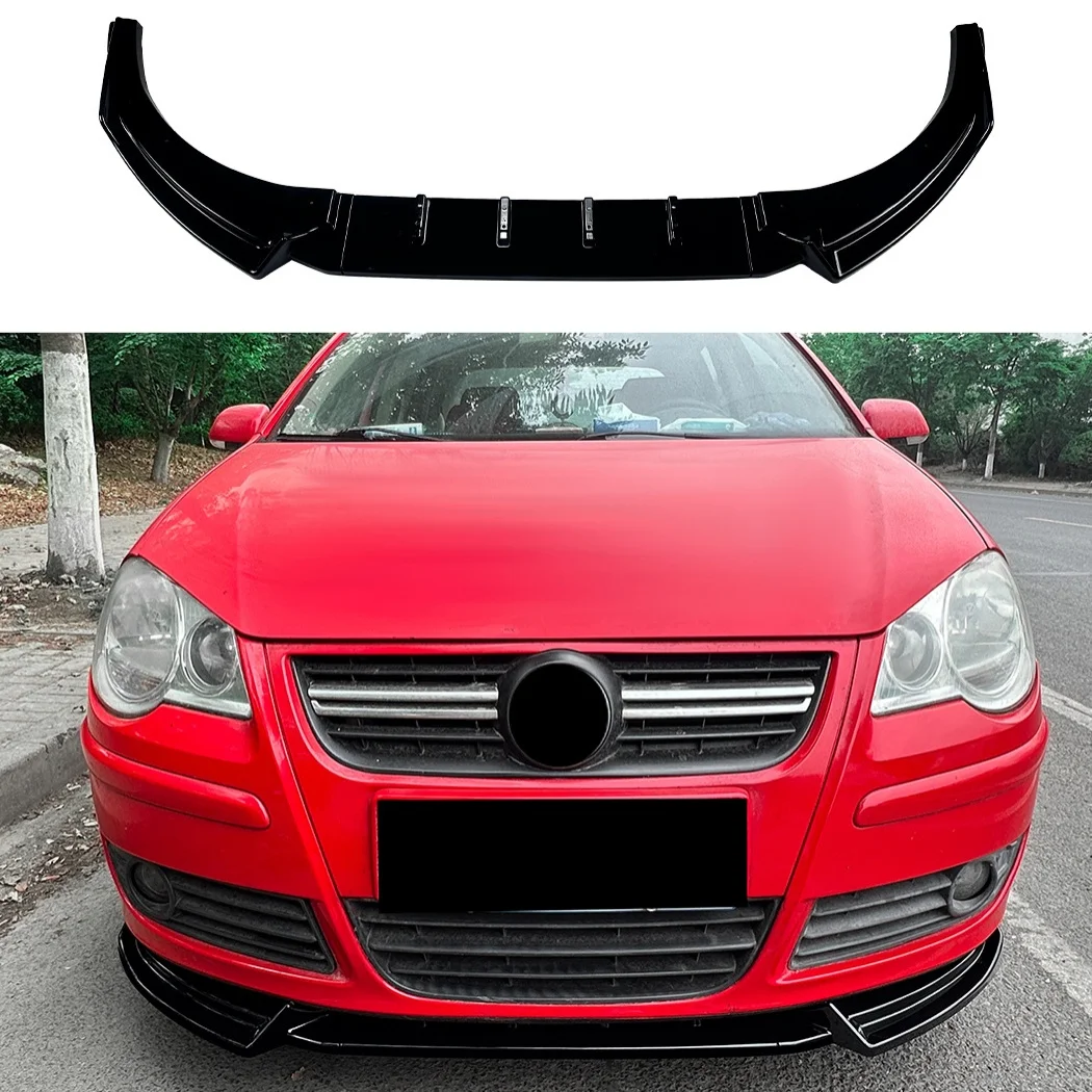 

Накладка-сплиттер на передний бампер, диффузор, тюнинг для Volkswagen VW Polo MK4 9N 2005-2008, нижний сплиттер, защита, обвес