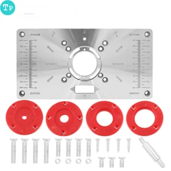 Alumínio Router Tabela Inserir Placa, Bancos De Madeira, Modelos De Aparador, Máquina De Gravura, Ferramentas Tupai, 4 Anéis, Tp