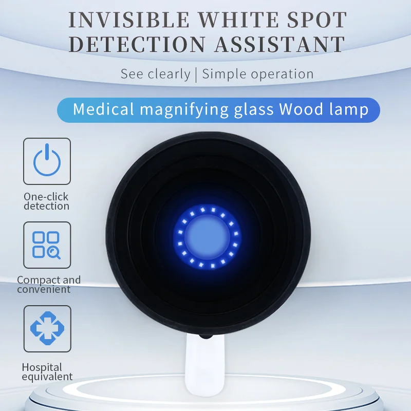 Dermatoscope Skin Medical Magnifier Detection Woods Lamp  UVA Lamp For Vitiligo Detection