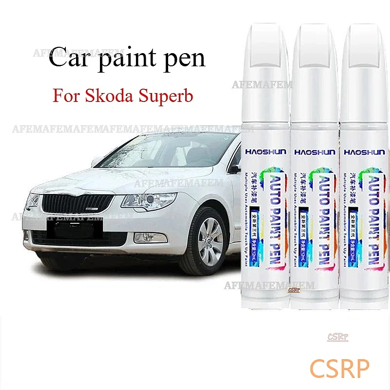 For Skoda Superb Car Paint Pen Scratch Repair Artifact Candy White Original Car Paint Midnight Blue Spot Pen For Car Scratches