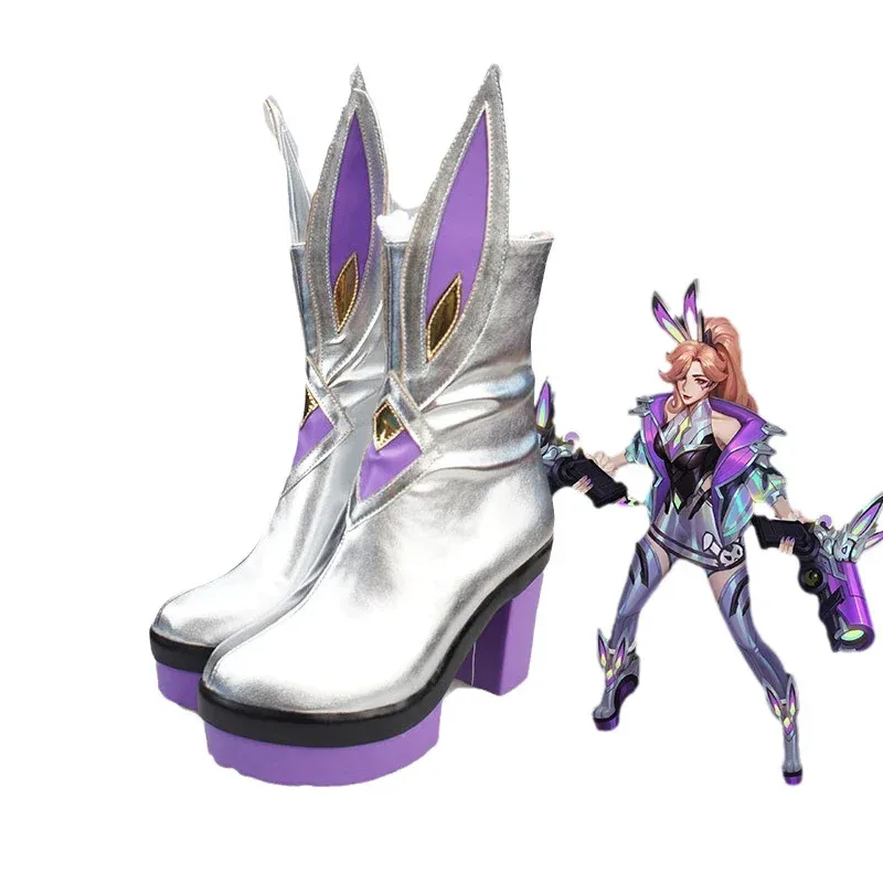 لعبة تأثيري أحذية LOL Battle Bunny Miss Women Fortune أحذية عالية الكعب هالوين اكسسوارات الحفلات التخصيص رخيصة مثير #5