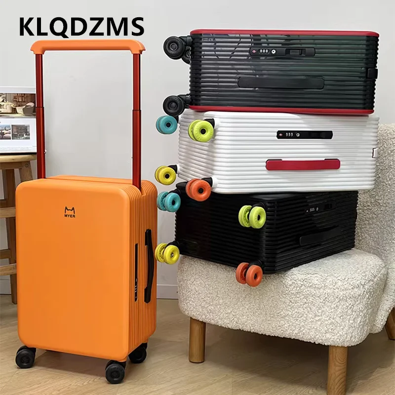 

Чемодан KLQDZMS высокого качества, 20-24 дюйма, для ручной клади, мужской, большой вместимости, на колесиках, женский, с колесами, на роликах