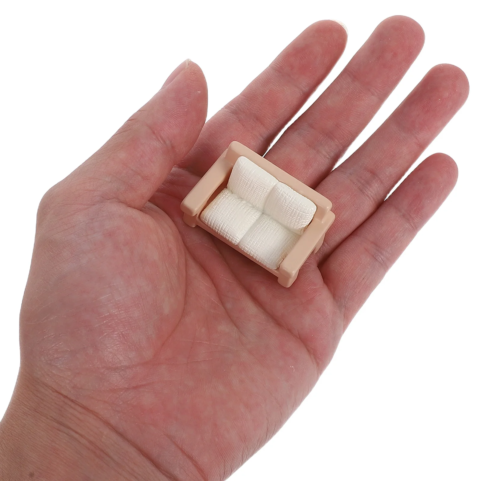 مجموعة أثاث بيت الدمى الصغيرة مكونة من 13 قطعة من البلاستيك الواقعي لتزيين غرفة المعيشة وغرفة النوم للأطفال، منزل مصغر للعب الأدوار #1