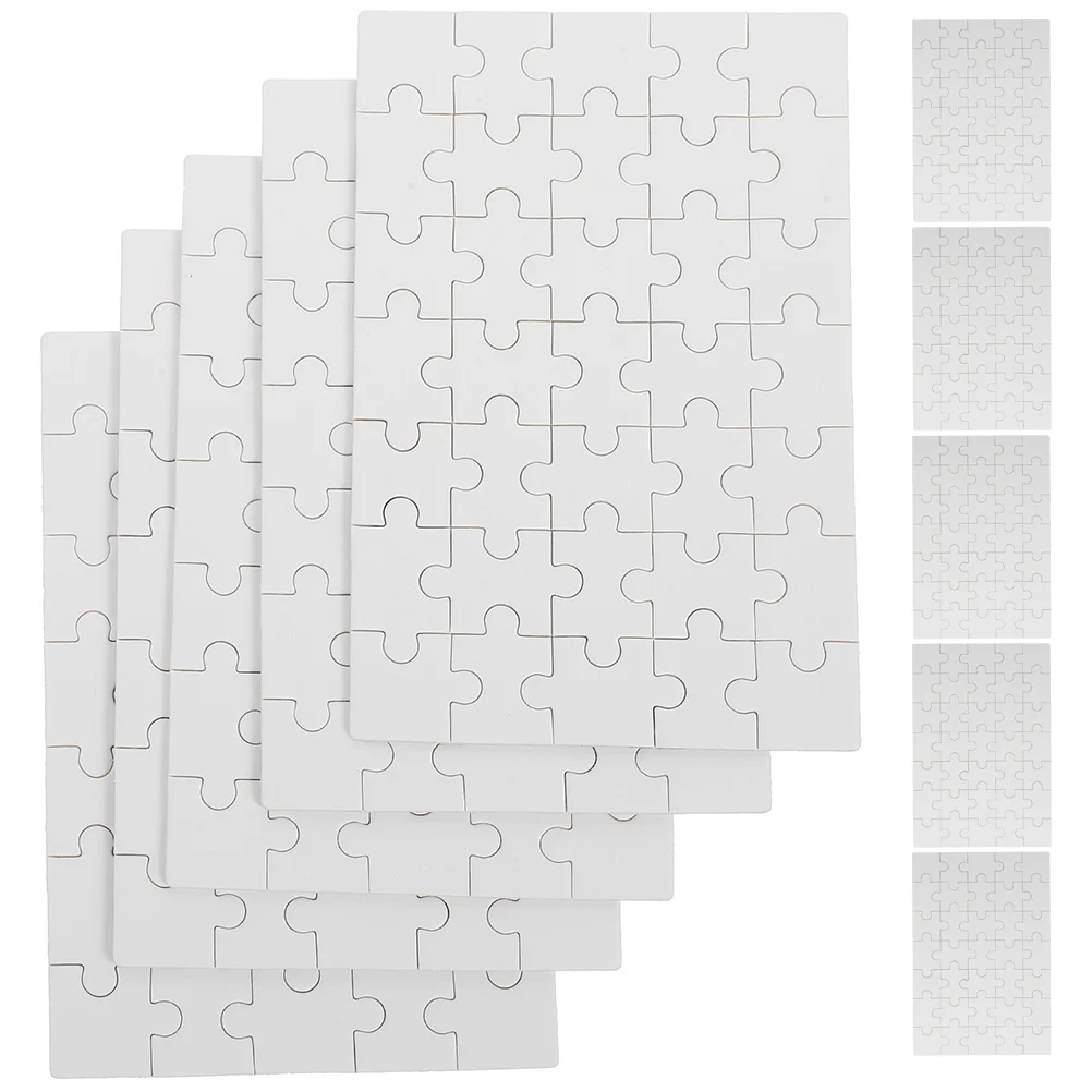 

10 Sheets DIY Blank Puzzle Sublimation Jigsaw Blanks Toy Thermal Transfer Wood Craft