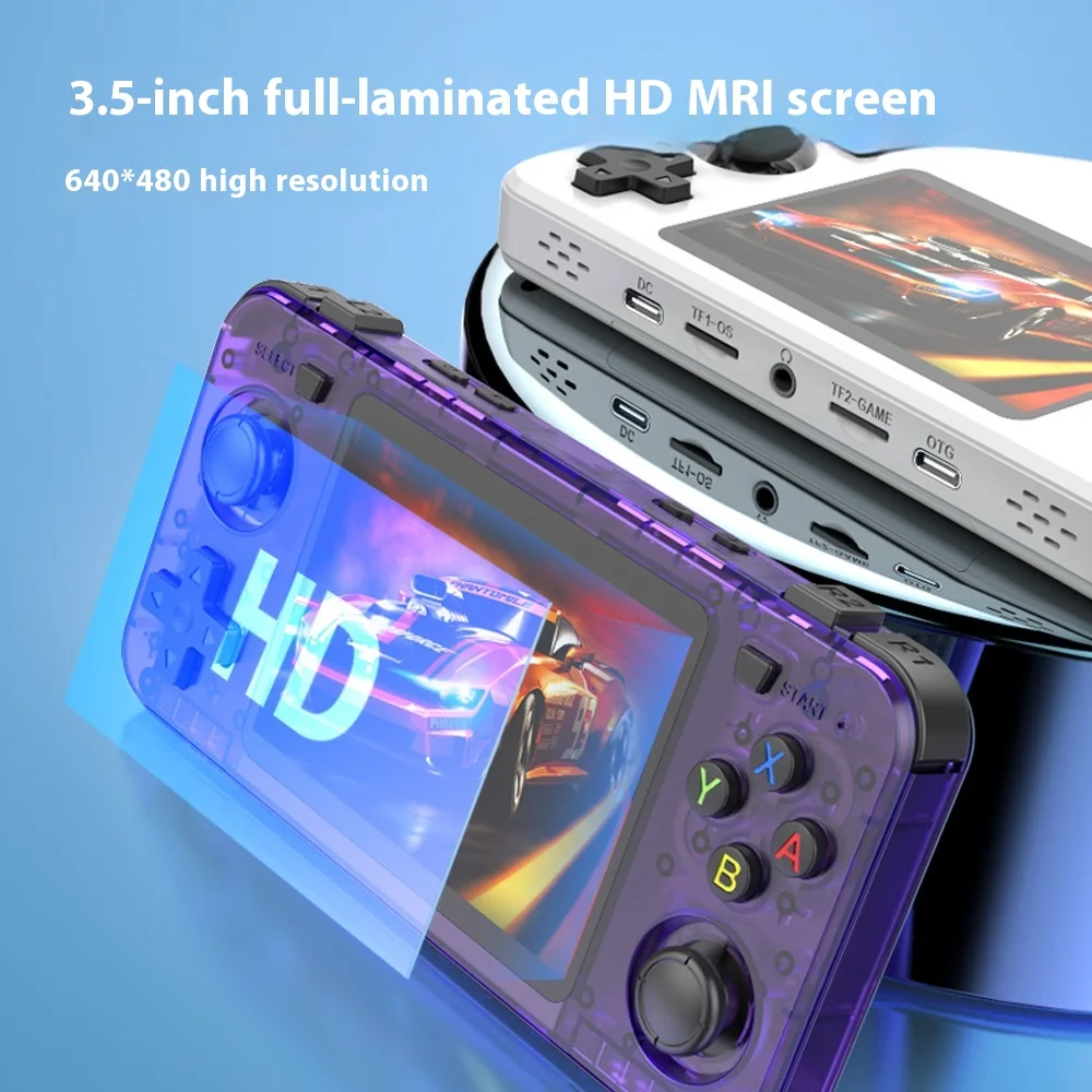 وحدة تحكم ألعاب ريترو محمولة مفتوحة المصدر R36H نظام لينكس عبر الحدود 3.5 بوصة Ips شاشة عالية الدقة للتصفيح الكامل. هدية بالنسبة لك