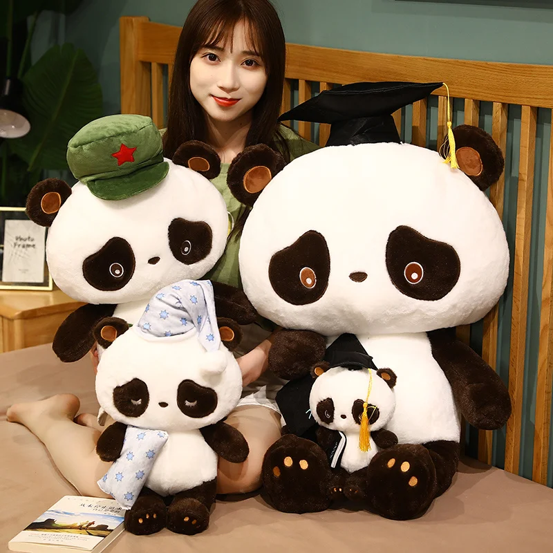 Plush Doctor Panda Graduation Plush Toy Stuffed Soft Animals Panda Soft Doll Kids Toys Gift for Graduates