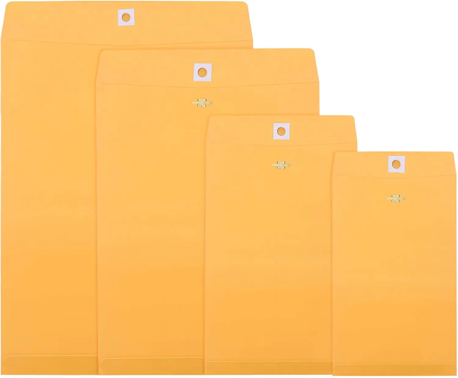 

Kraft Clasp Envelopes 4 Sizes with Metal Clasp for Filing Storing Mailing Documents 50 Pack