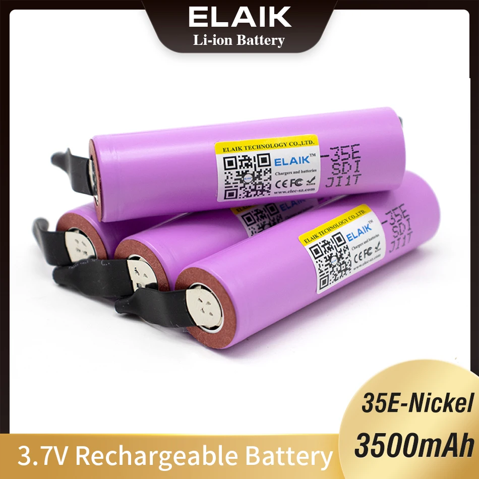 

1-20PCS INR18650-35E 3.7V 3500mAh Large capacity battery Power Battery For Mobile power,Flashlight battery+Nickel