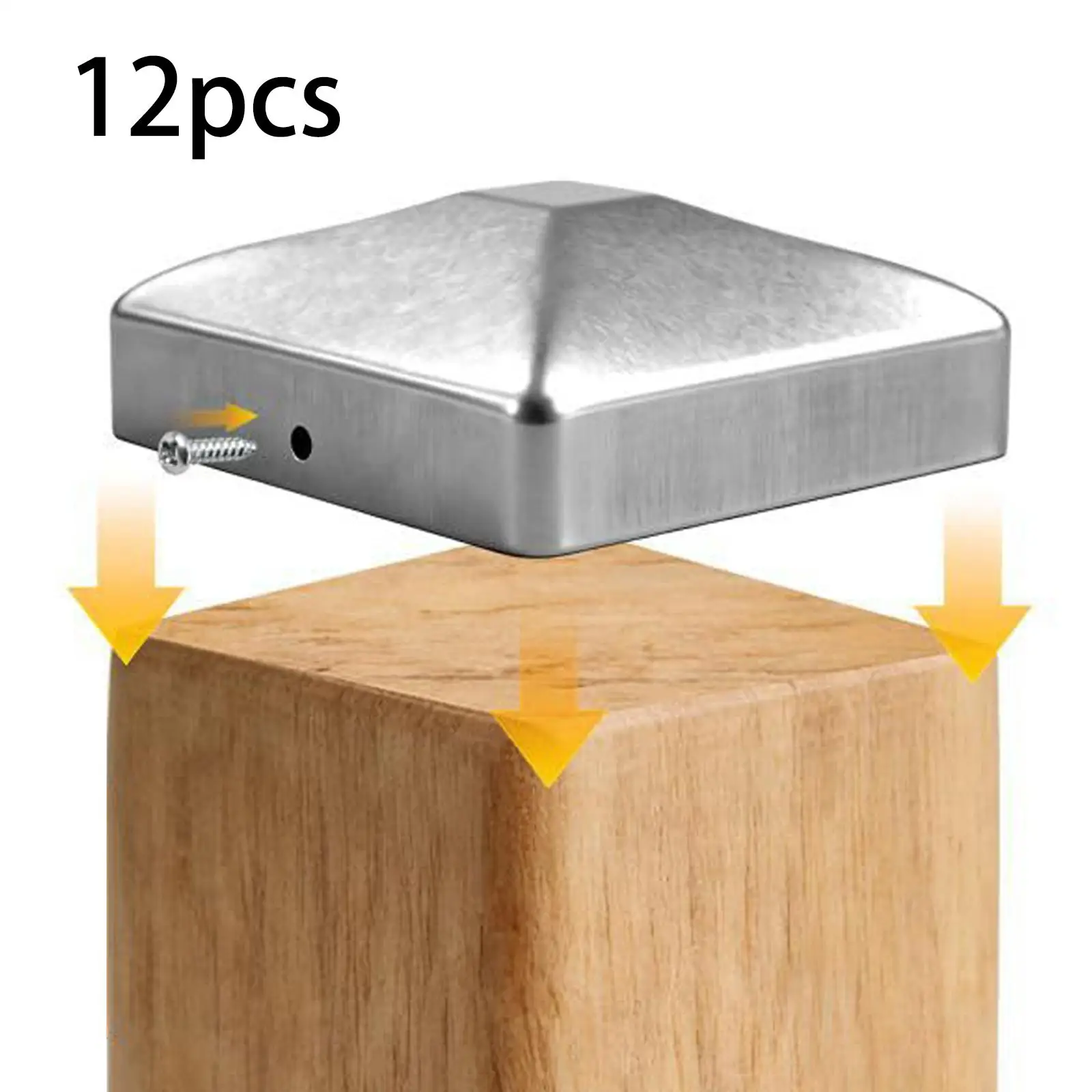 12x-tampa-de-poste-de-alto-desempenho-resistente-evita-que-o-poste-se-quebre-e-se-decapite-pratica-facil-instalacao-substitui-a-tampa-piramidal-de-aco-zincado