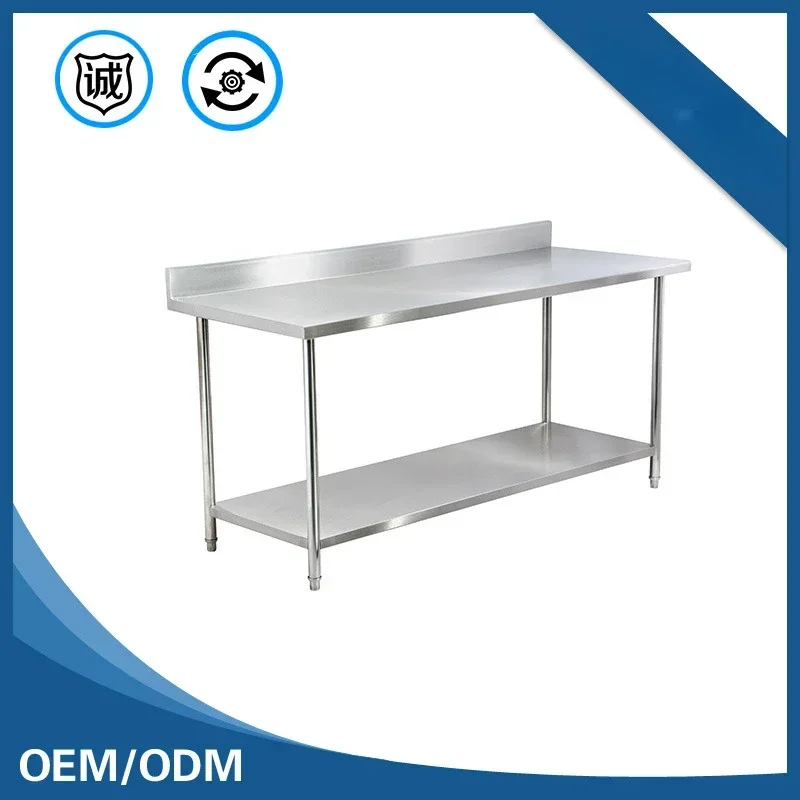 Thickened Stainless Steel Workbench Double-Deck Home Kitchen Operation Table Top Special Chopping Board Countertop Packaging