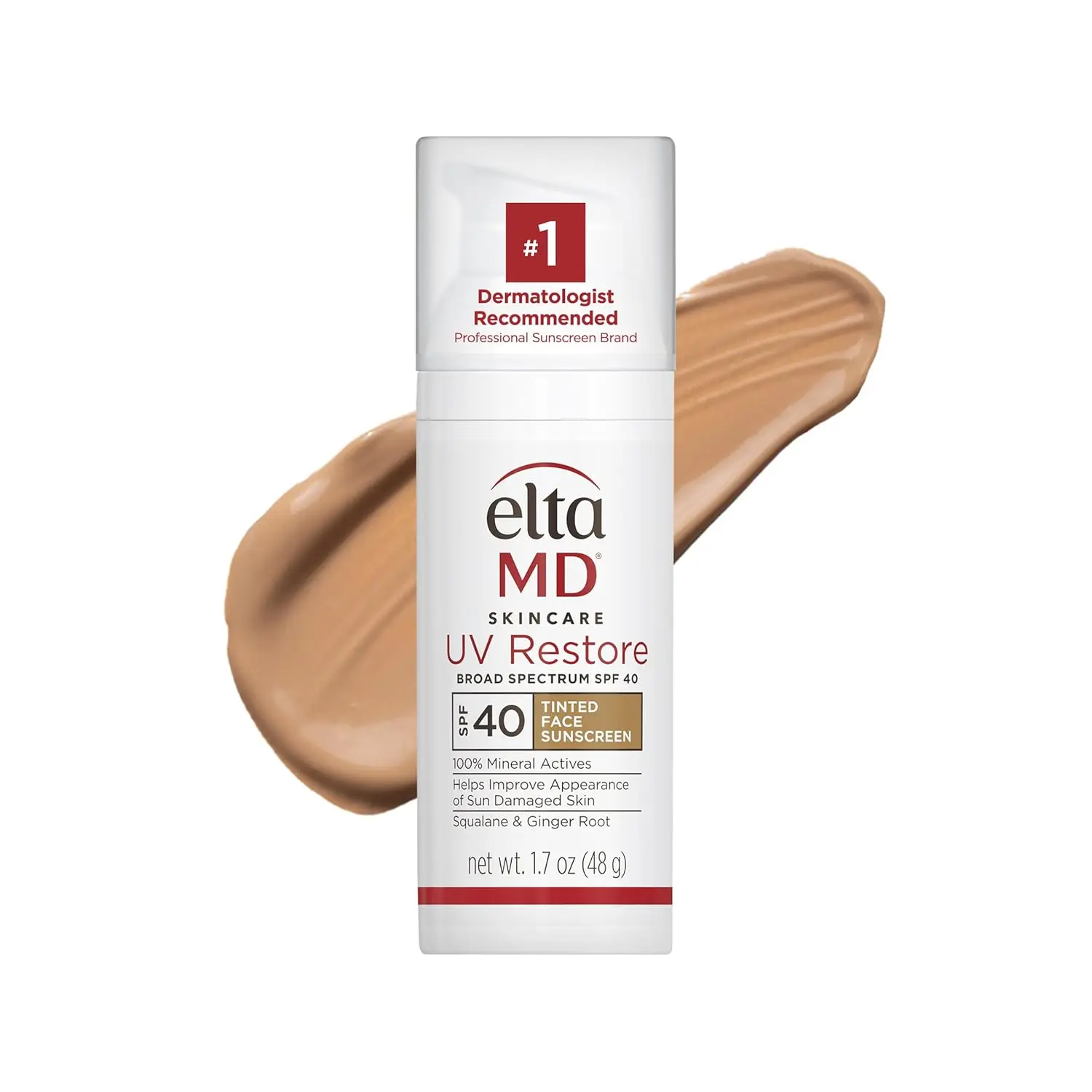 

Mineral Sunscreen SPF 40 for Sun-Damaged Skin Repair & Anti-Aging with Zinc Oxide Formula