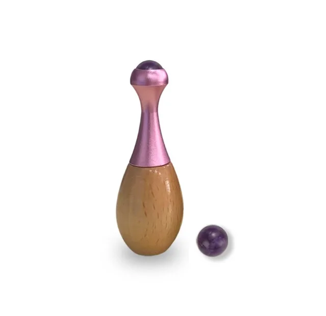 ลูกกลิ้งหยกธรรมชาติรูปมะระหยกกันริ้วรอยยกกระชับใบหน้าความงามอุปกรณ์การนวดดูแลร่างกายสำหรับนวดตาใบหน้า