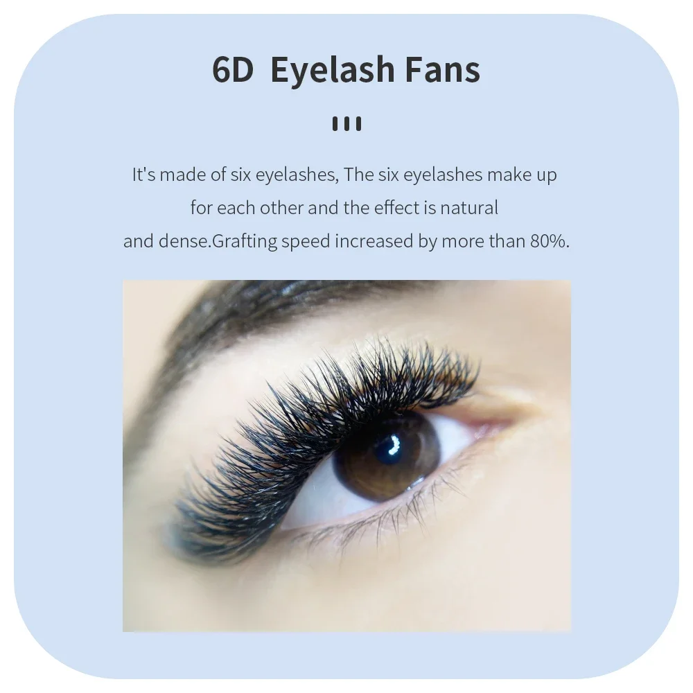 GAHAMACA Two Tips 6D W Shape Lashes Extension Premade Volume Fan High Quality Fake Eyelashes Supplies Natural Look Makeup Tool