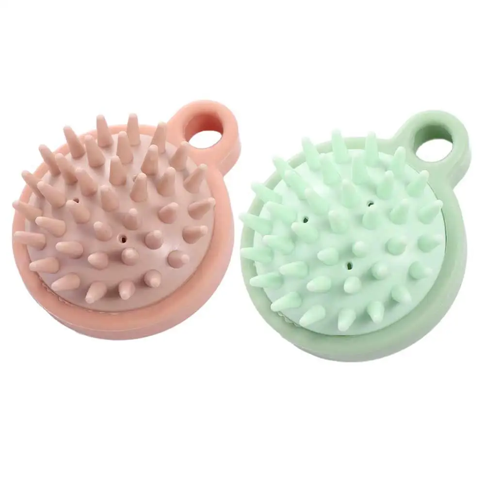 

Щетка для тела Удобная силиконовая щетка для шампуня Розовая зеленая щетка для массажа кожи головы Портативная мягкая щетка для душа Ванна SPA