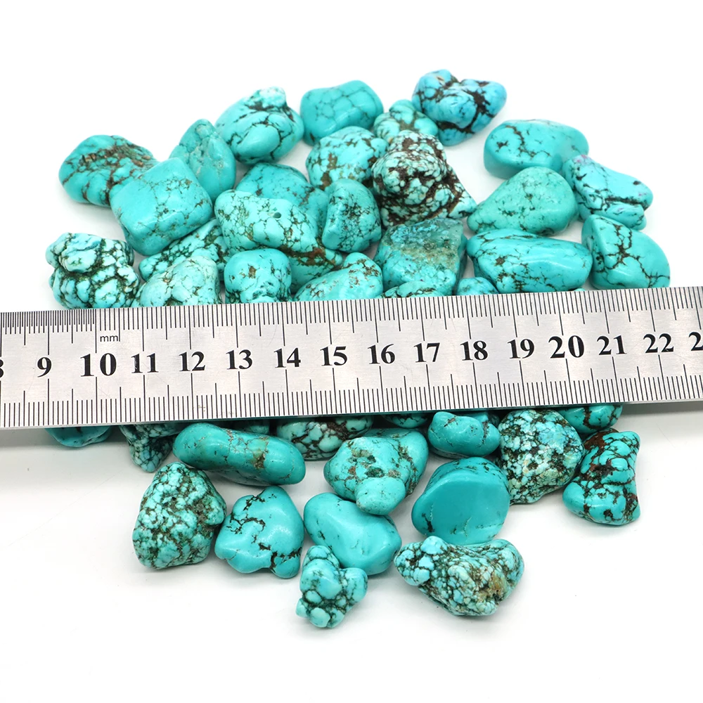 Natural Tumbled Stones Bulk Turquoise Mineral Healing Meditation Crystals Energy Gemstones Specimen Home Aquarium Decor Wholesal