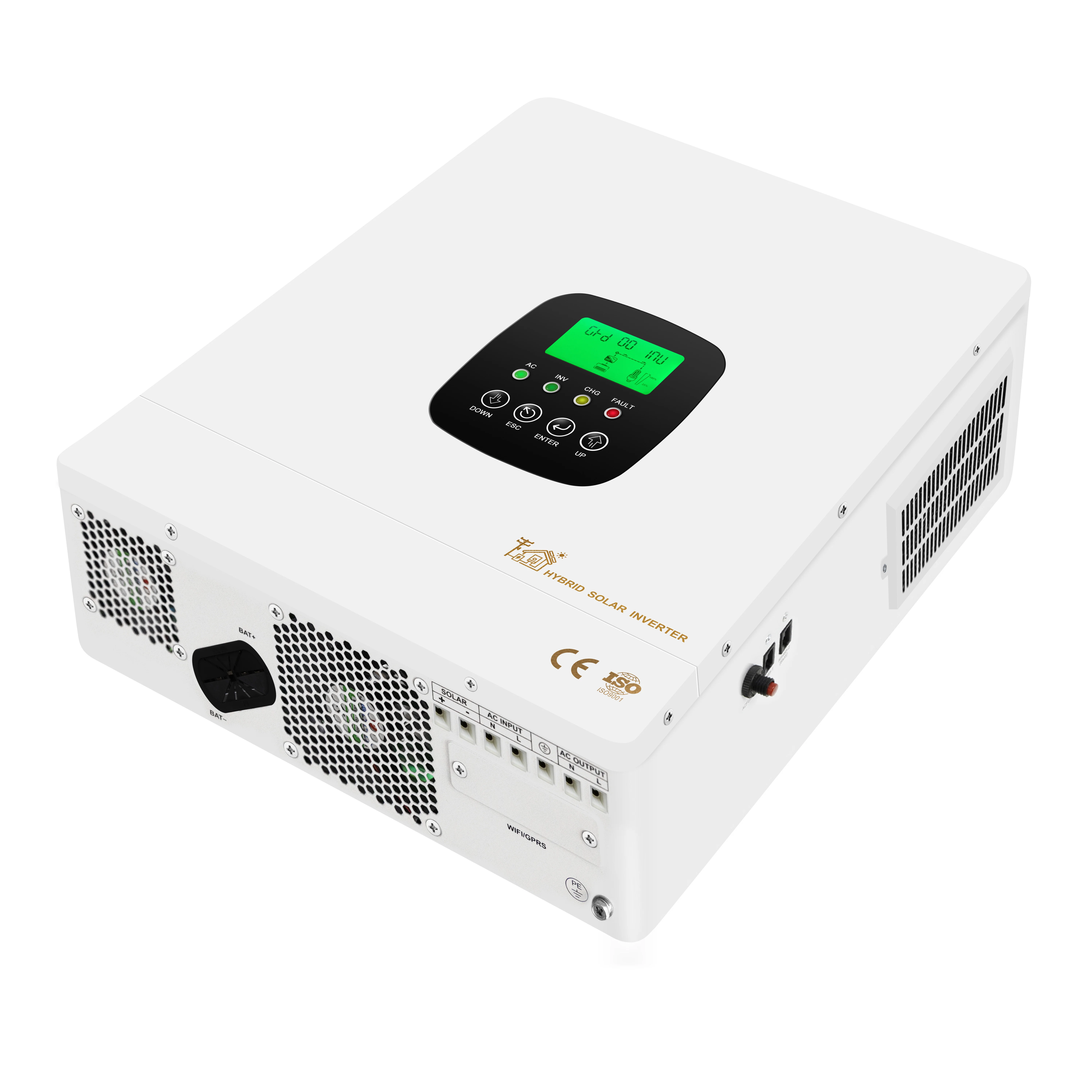 

24V 48V 3.3KW 12.3KW Single Phase Hybrid Solar Inverter On Off Grid MPPT Factory Direct 230v Output Solar Inverter