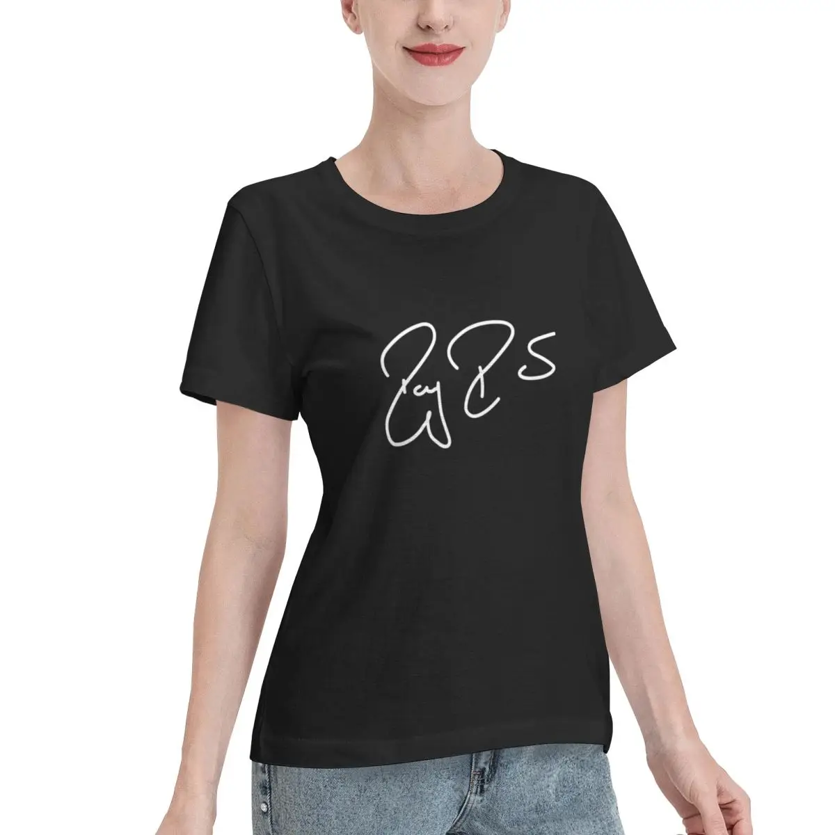 New RF Sign Tee-Shirts Cotton T-shirts Women Short Sleeve O-Neck Tops