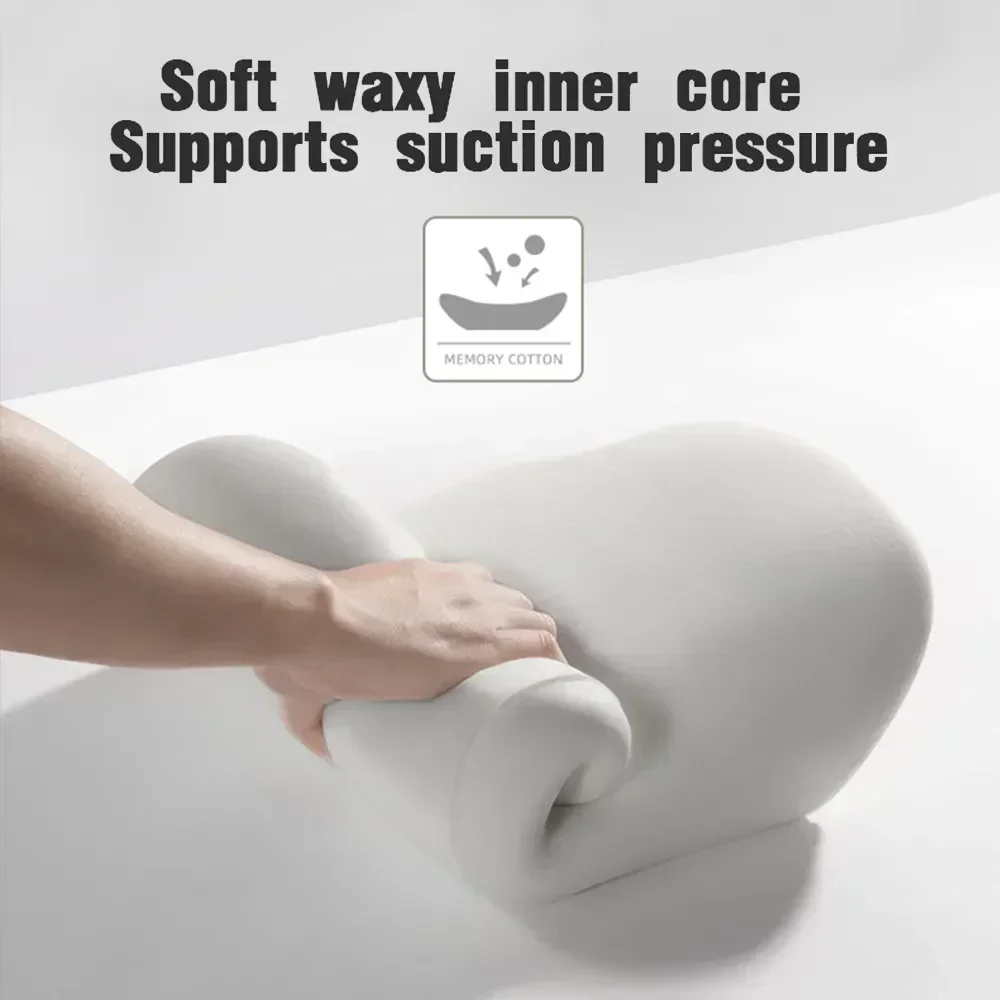 Car Memory Foam Neck Pillow & Lumbar Support Set, Breathable Headrest Cushion for Pain Relief view 5