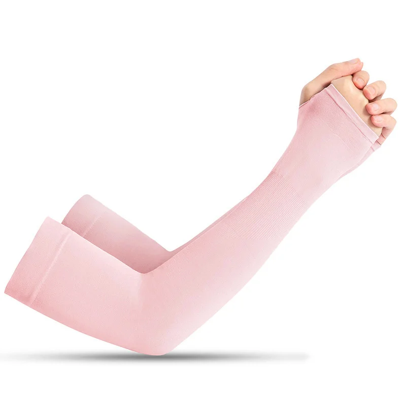 Simple Package Ordinary Models Solid Color Without Letters Summer Ice Silk Sleeve Sleeve Sunscreen Outdoor Riding Driving Gloves