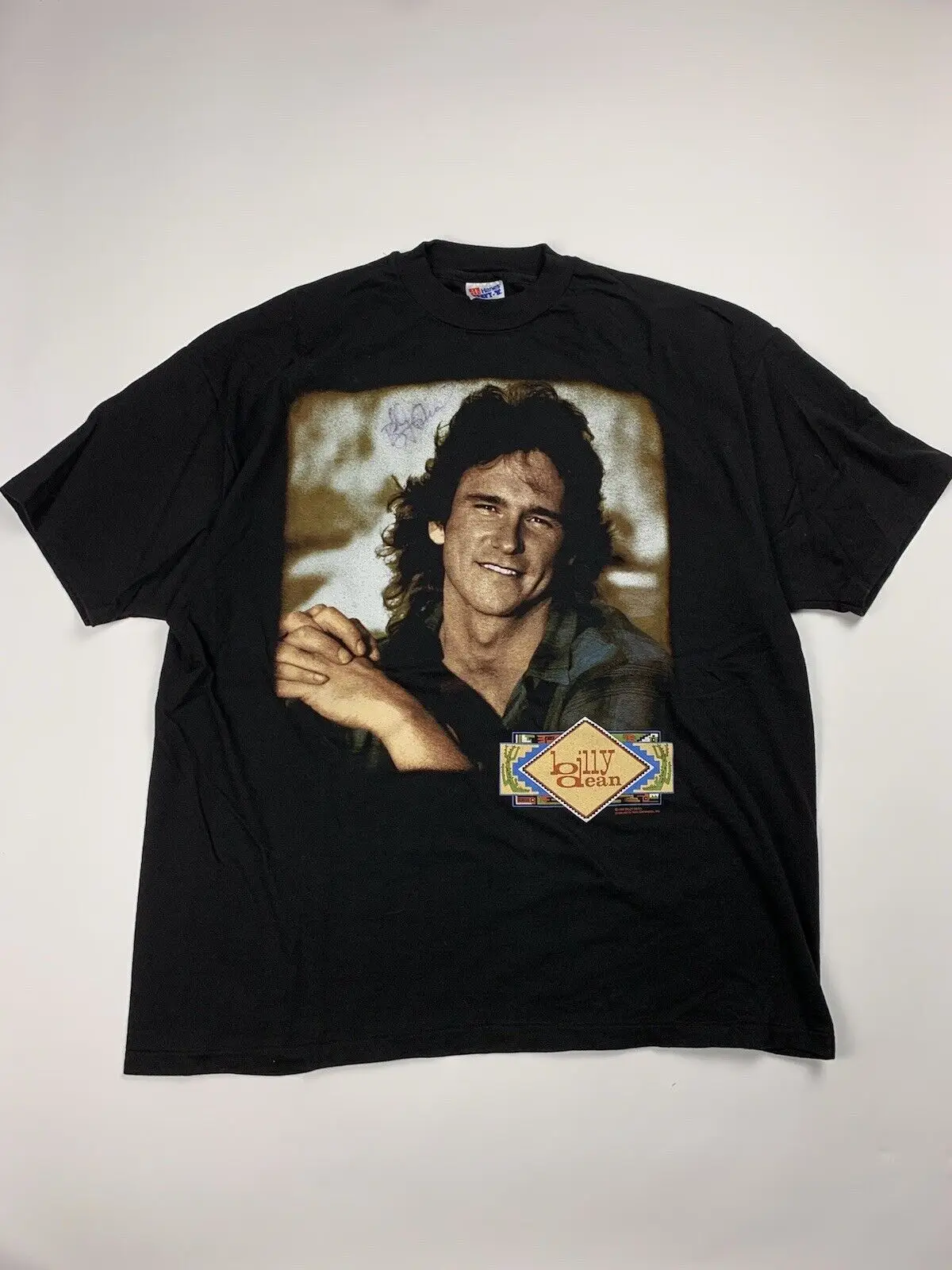 Винтажная Футболка Билли Дин 1995 для отечественного концерта, туров, размер XXL, с автографом, длинные или Короткие рукава