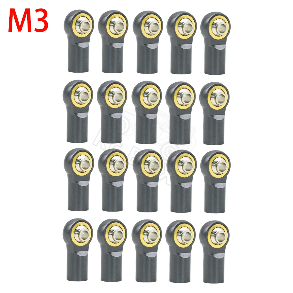 Metall M3 M4 Link Spurstangenkopf Kugelgelenk Stoßdämpfer Kugelgelenk für 1/10 RC Car Crawler AXIAL SCX10 Tamiya CC01 YK4102