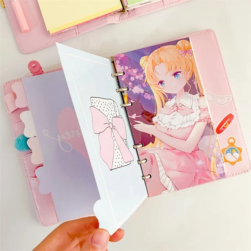 Sailor Moon Usagi A6 Agenda Planner Notebook suit Diary Weekly Planner Goal Schedules Organizer Notebook girls School Stationery