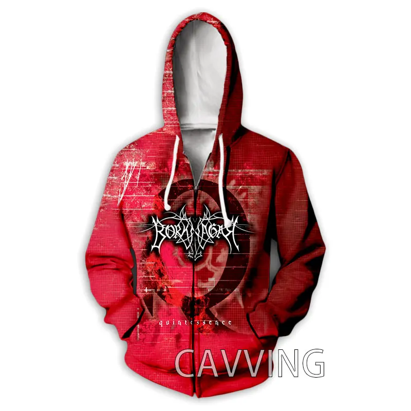 New Fashion 3D Print Borknagar band Zipper Hoodies Zip Up Hooded Sweatshirts Harajuku Hoodie Hip Hop Sweatshirts