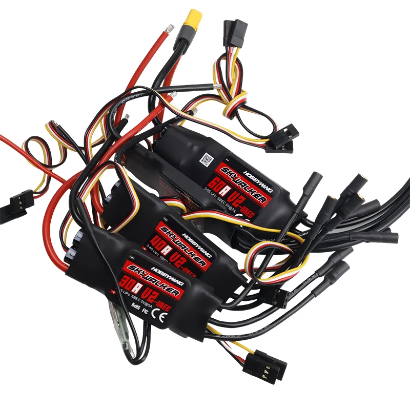 

New ESC Hobbywing Skywalker Speed Controller 40A 50A 60A 15A 30A V2 with UBEC for RC Model Plane Helicopter Upgrade DIY Expand