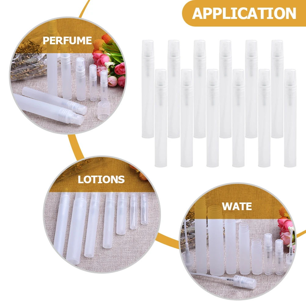 

12 Pcs Mini Perfume Spray Bottle PP Material Durable Travel Size Fine Mist Portable Refillable Storage Containers