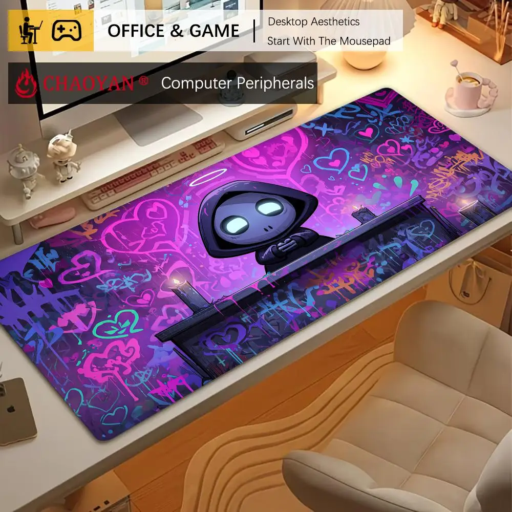 

Коврик для мыши в стиле граффити с изображением милого Жнеца, нескользящий, прочный, для офиса и игр, с прошитыми краями, HD-печать