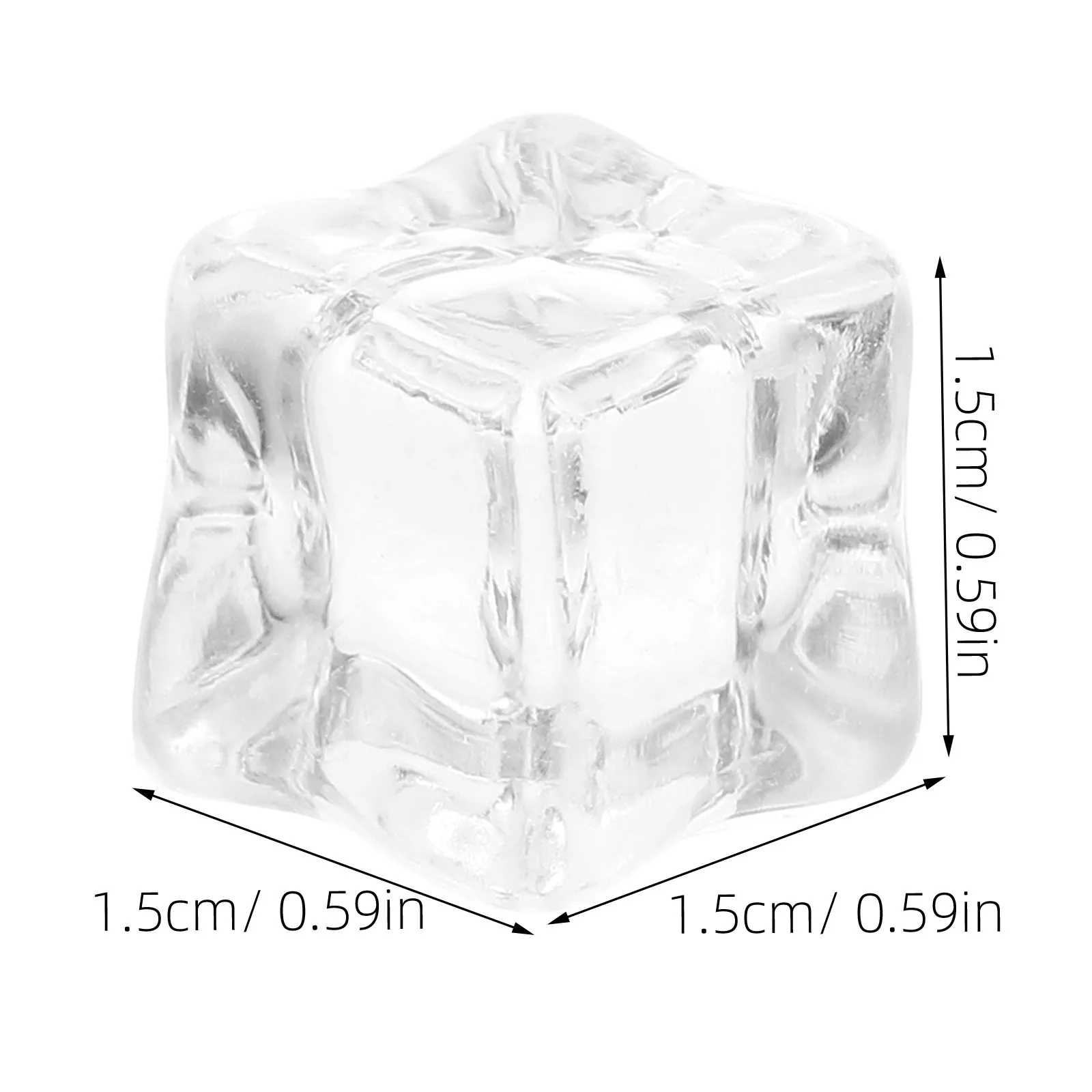 100Pcs Clear Artificial Ice Cubes Acrylic Fake Ice Blocks for Vase Fillers Table Decorations Wedding Party Centerpieces