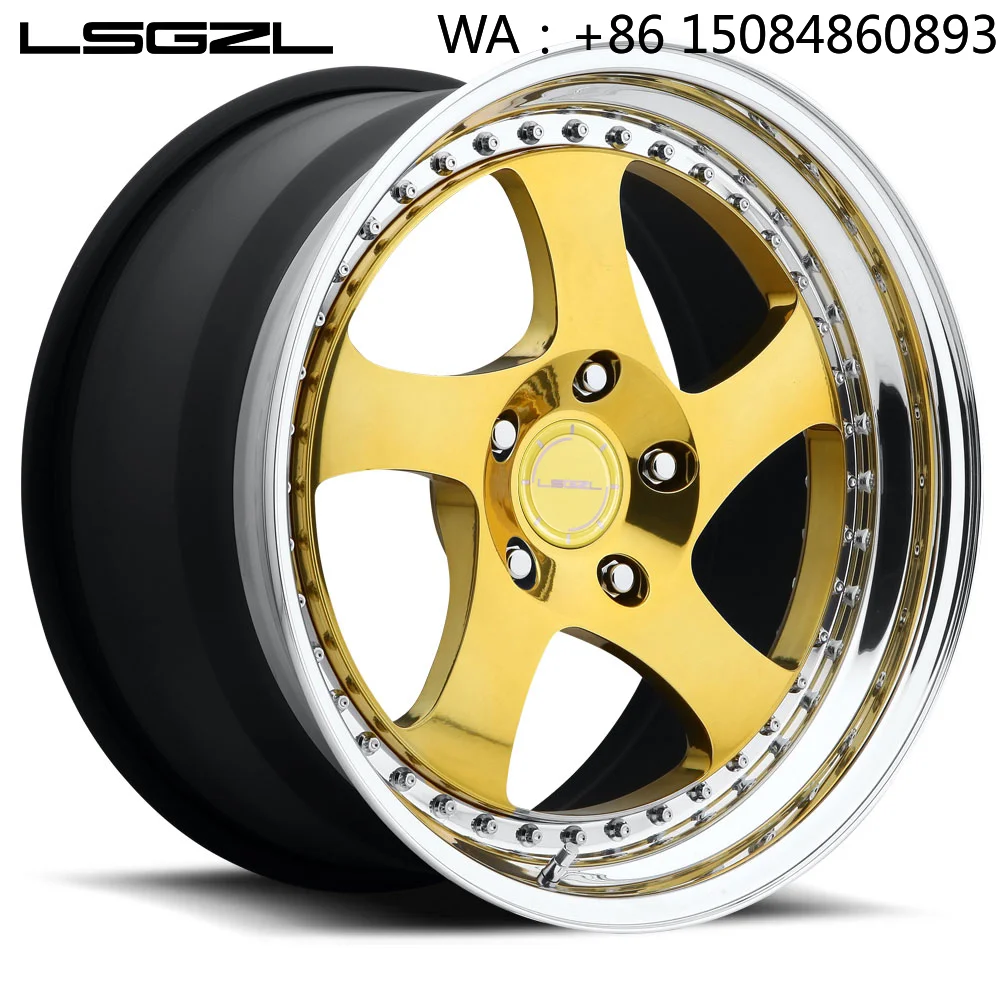 Auto Parts Custom Wheels 17-23 Inch Two Tone Forged Alloy Rim Machined Face Custom Color Car Wheels