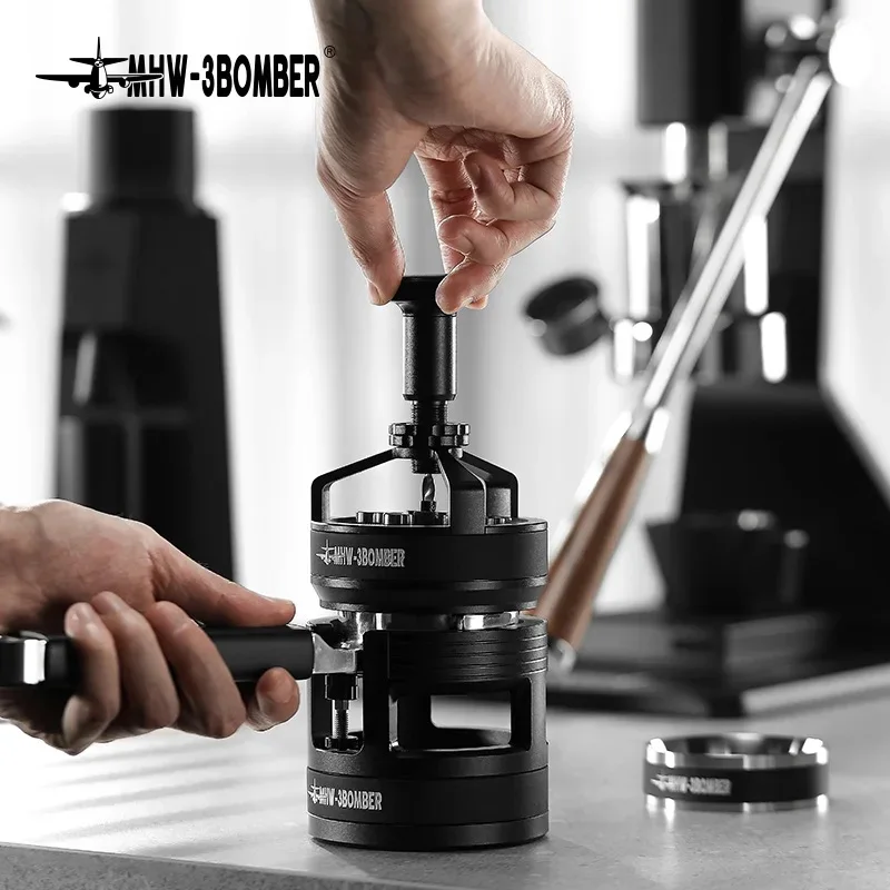 MHW-3BOMBER WDT strumento di distribuzione 58mm distributore di agitatore per caffè Espresso per Barista profondità regolabile 14 aghi accessori per caffè