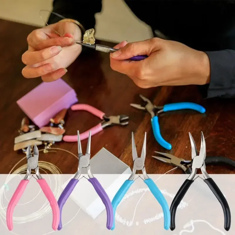 Diy Jewelry Making Pliers Set New Portable Round Nose Jewelry Chain Clipper Anti-Rust Pliers For Jewelry Repair