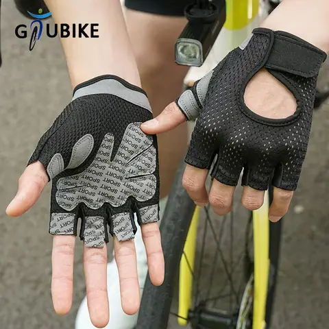 GTUBIKE 남성용 여름 사이클링 장갑 충격 흡수 패딩 통기성 자전거 장갑 MTB 도로 산악 자전거 라이딩 장갑