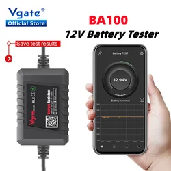 Vgate-Testador De Bateria De Carro, Analisador De Circuito Automotivo, Auto Testador De Bateria, Bluetooth 4.0, Tensão 12V, Android, IOS, BA100