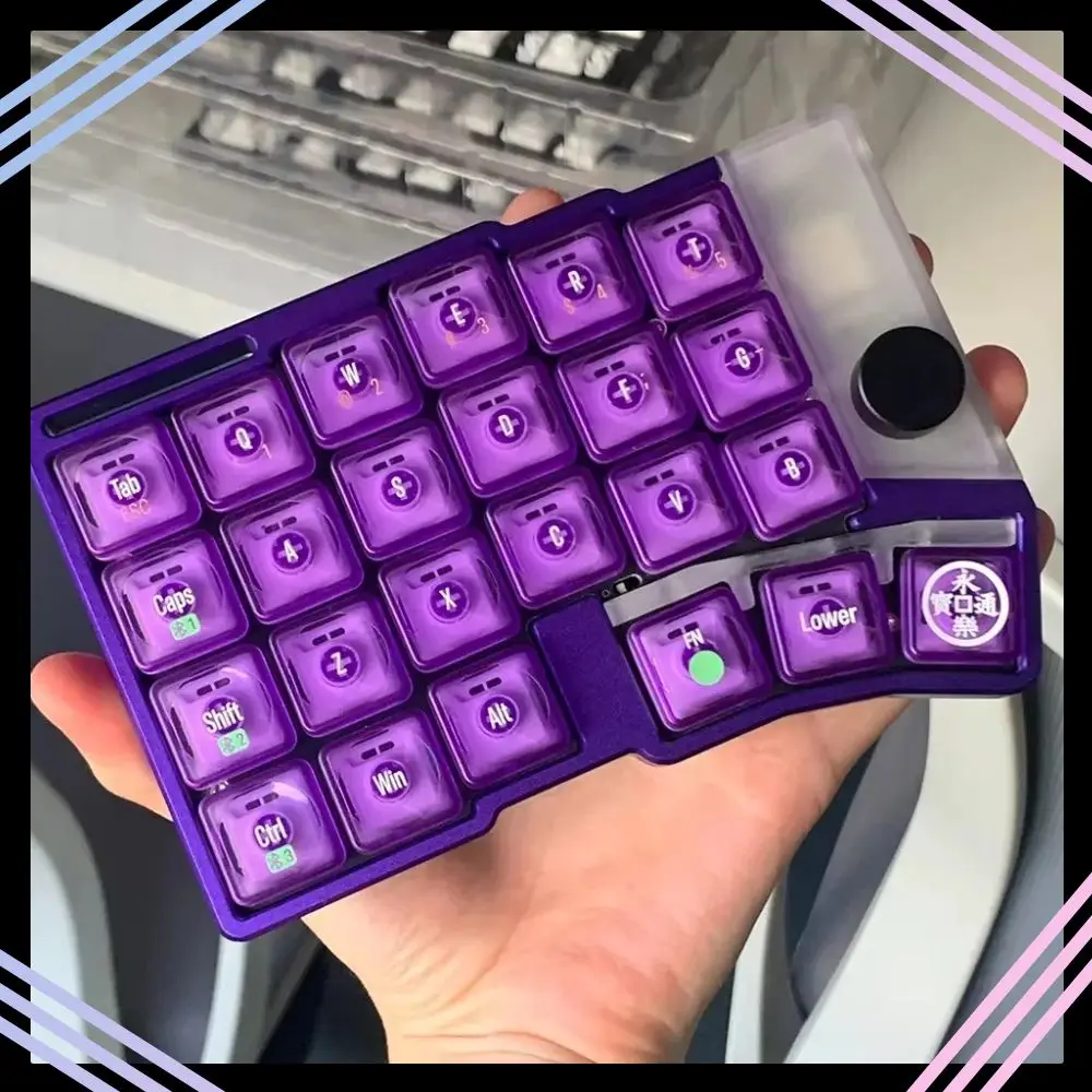 

Разделенная клавиатура Jezail Funder Cornix, двухрежимный низкопрофильный алюминиевый корпус с ЧПУ с ручкой, флакон с поддержкой беспроводной механической клавиатуры