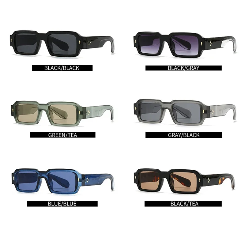 Luxury Brand Designer Square Classic Rivet Sunglasses Women For Men Male Trendy Sun Glasses Vintage Popular Punk Shades UV400