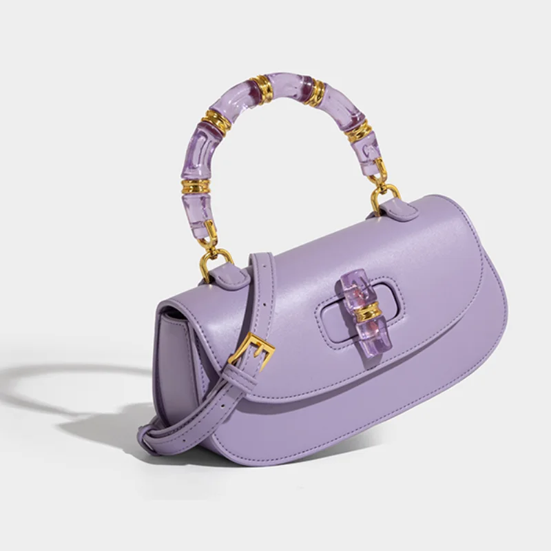 

Супер красивая бамбуковая сумка, брендовая седельная сумка в стиле ретро, новая женская сумка, высококачественная изысканная роскошная кожаная сумка на плечо с розовым замком