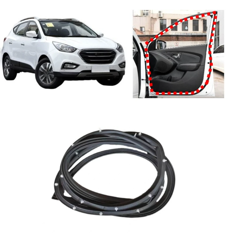 

1 Piece Black Door Sealing Strip for Hyundai Ix35 2010-2017 82130-2S000 Waterproof Rubber Strip with Clips for IX35 Accessories