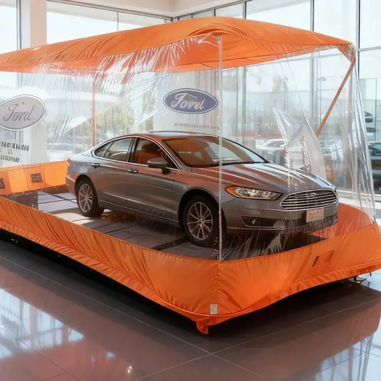White color Outdoor Inflatable Protective Clear Waterproof Hail Proof PVC Car Cover Air Tent Garage