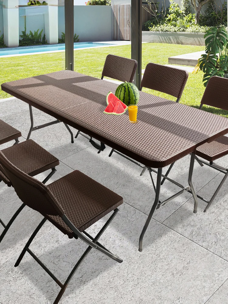 

Outdoor leisure barbecue table and chair combination waterproof and sunscreen