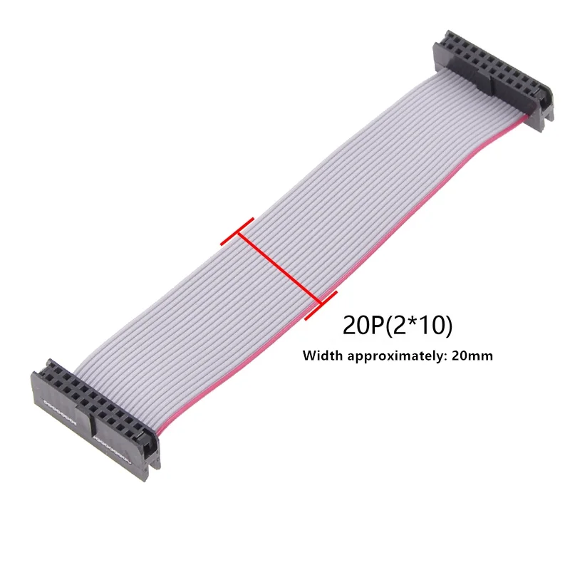 FC2.0 Graues Bandkabel JTAG 10cm-1m Doppelkopf-Download 1,0mm Leitungsabstand IDC-Leitung 6P-60P Gleiche Richtung für Elektronik – Detail 12