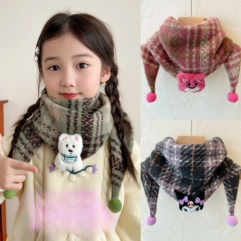 

Miniso Children's Scarf Boys and Girls Autumn and Winter New Triangle Swallow Scarf Baby Outing Windproof Warm Baby Scarf Cover