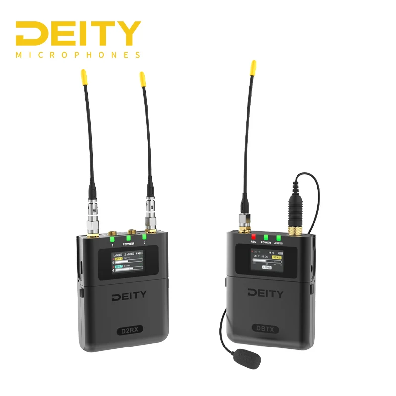 UHF Dual Channel Receiver Microphone Receiver Transmitter DEITY THEOS with LCD Screen Built-in 32 Bit Float Alternative Recorder