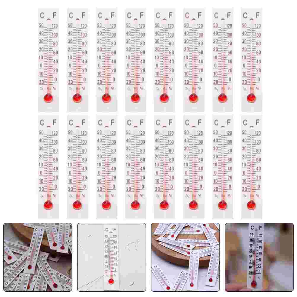 25 Pcs Dollhouse Thermometer Temperature Gauge Decoration Ornament Mini Miniature Plastic Toddler Toys