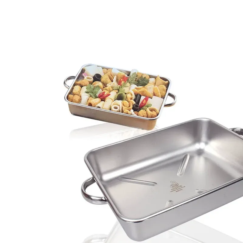 For South Korea Imported Stainless Steel Japanese Style Oden Cooking Pot Korean Fish Cake Pot with Grid Camping Dinner Large