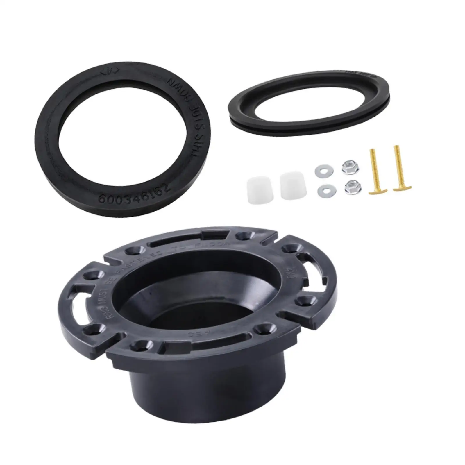 Premium-Reparaturset für Wohnmobil-Toilettenflanschdichtungen, schwarzer Kunststoff, Ersatz für Camping, Auto, Badezimmer, 300 310 320